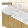 Custom image for Honey Oak with Brushed Gold Trim / No Mirror
