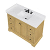 Custom image for Honey Oak with Matte Black Trim / White Cultured Marble / No Mirror