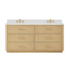 Custom image for Scandinavian Oak with Satin Bronze Trim / White Quartz / No Mirror
