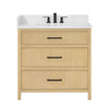 Custom image for Scandinavian Oak with Matte Black Trim / White Quartz / No Mirror