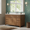 Custom image for Toasted Walnut with Brushed Nickel Trim / White Quartz / No Mirror