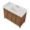 Custom image for Toasted Walnut with Brushed Nickel Trim / White Quartz / No Mirror