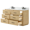Custom image for Scandinavian Oak with Matte Black Trim / White Quartz / No Mirror