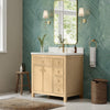 Custom image for Scandinavian Oak with Satin Bronze Trim / Giotto Quartz / No Mirror