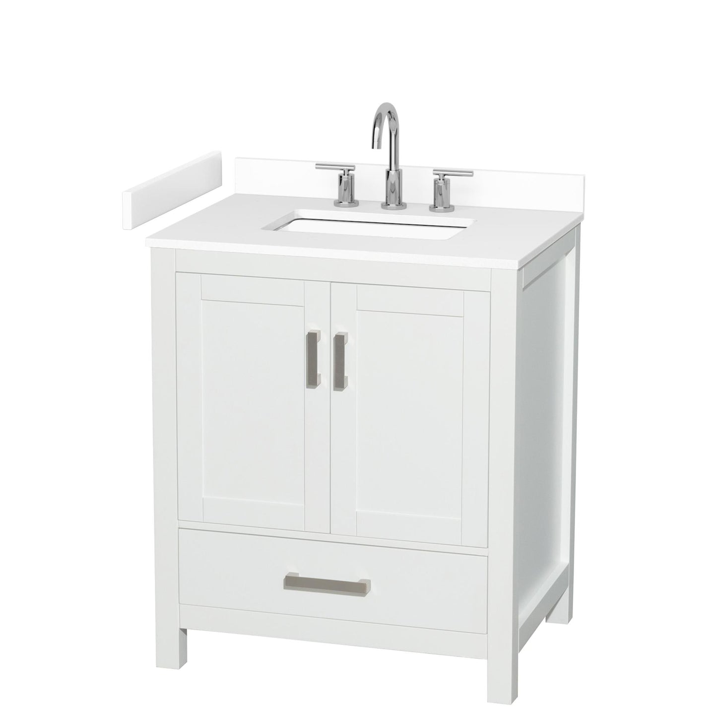 Sheffield Bathroom Vanity with Countertop 30 inch Single Sink 3-hole Faucet Setup