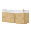 Custom image for Scandinavian Oak with Satin Bronze Trim / Giotto Quartz / No Mirror