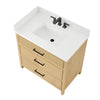 Custom image for Scandinavian Oak with Matte Black Trim / Giotto Quartz / No Mirror