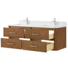 Custom image for Toasted Walnut with Brushed Nickel Trim / White Quartz / No Mirror