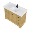 Custom image for Honey Oak with Matte Black Trim / White Cultured Marble / No Mirror