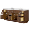 Custom image for Dark Oak with Brushed Nickel Trim / Giotto Quartz / No Mirror