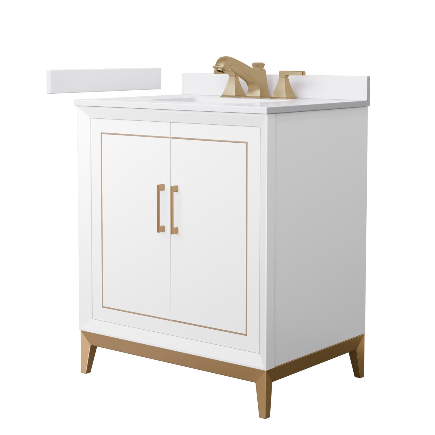 Marlena Bathroom Vanity with Countertop 30 inch Single Sink 3-hole Faucet Setup