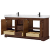 Custom image for Dark Walnut with Matte Black Trim / White Cultured Marble / No Mirror