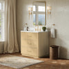 Custom image for Scandinavian Oak with Satin Bronze Trim / Giotto Quartz / No Mirror