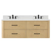 Custom image for Scandinavian Oak with Matte Black Trim / Giotto Quartz / No Mirror