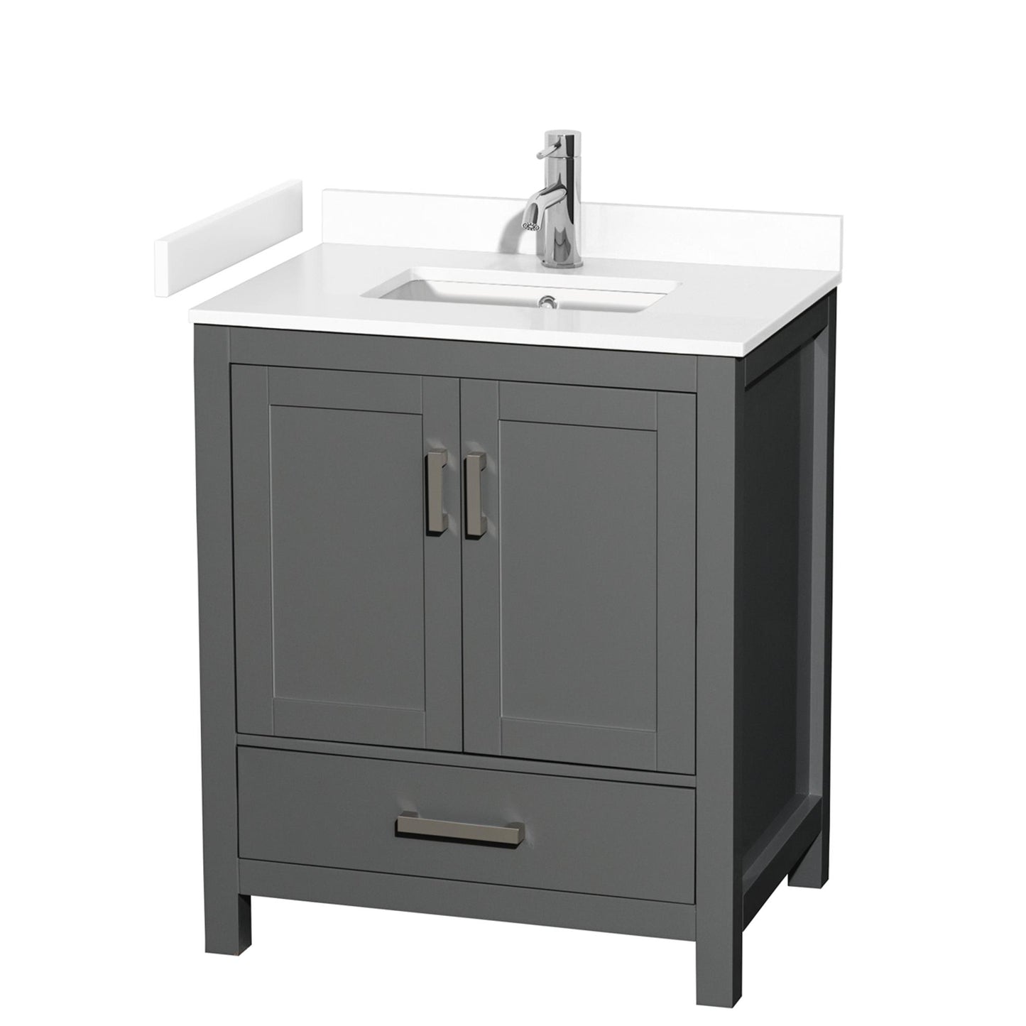 Sheffield Bathroom Vanity with Countertop 30 inch Single Sink Single hole Faucet Setup