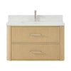 Custom image for Scandinavian Oak with Brushed Nickel Trim / Giotto Quartz / No Mirror