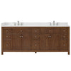 Custom image for Dark Walnut with Brushed Nickel Trim / White Quartz / No Mirror
