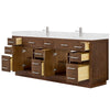 Custom image for Dark Oak with Brushed Nickel Trim / Carrara Cultured Marble / No Mirror