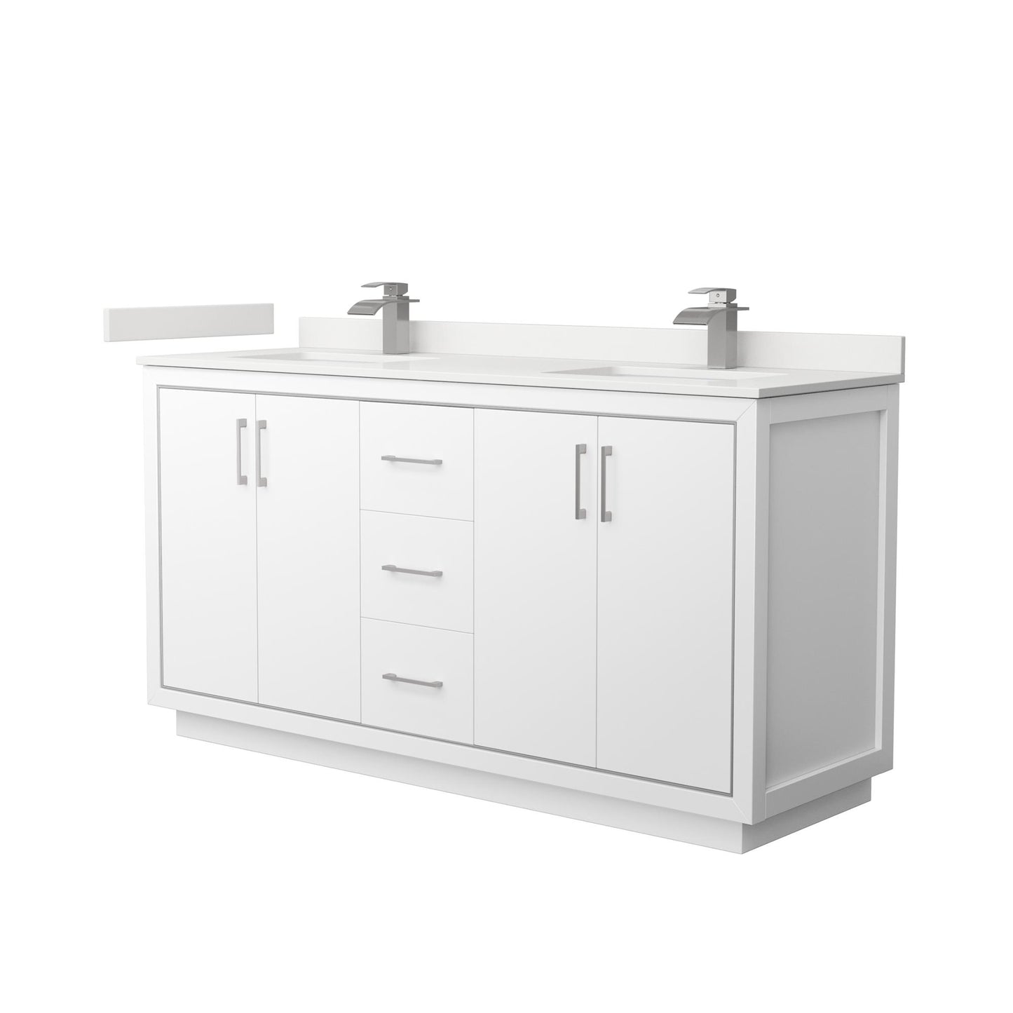 Icon Bathroom Vanity with Countertop 66 inch Double Sink Single hole Faucet Setup