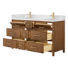 Custom image for Toasted Walnut with Satin Bronze Trim / Giotto Quartz / No Mirror