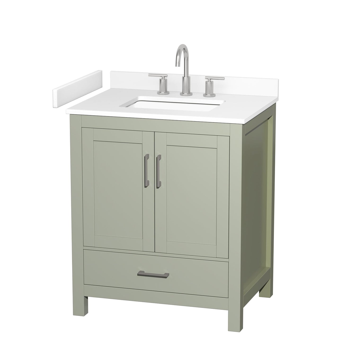 Sheffield Bathroom Vanity with Countertop 30 inch Single Sink 3-hole Faucet Setup