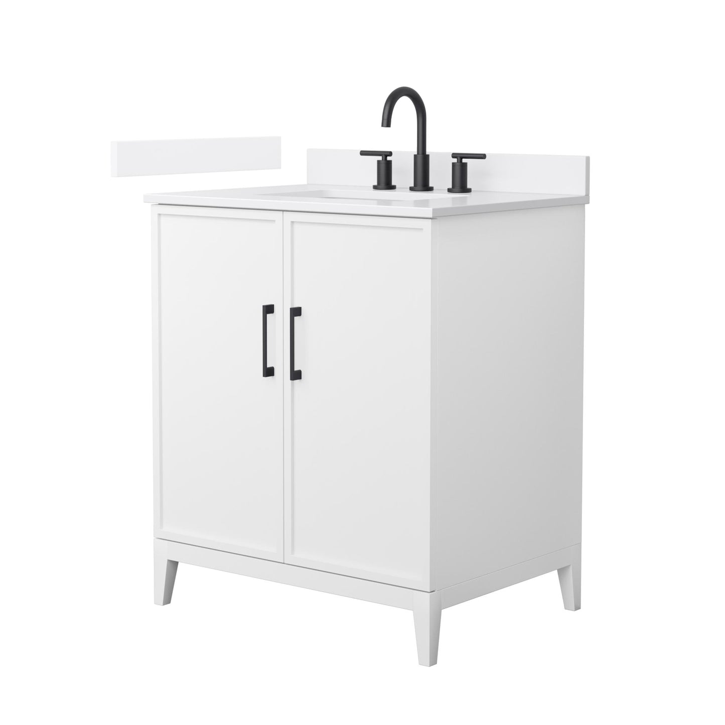 Elan Bathroom Vanity with Countertop 30 inch Single Sink 3-hole Faucet Setup