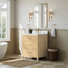 Custom image for Scandinavian Oak with Satin Bronze Trim / White Quartz / No Mirror