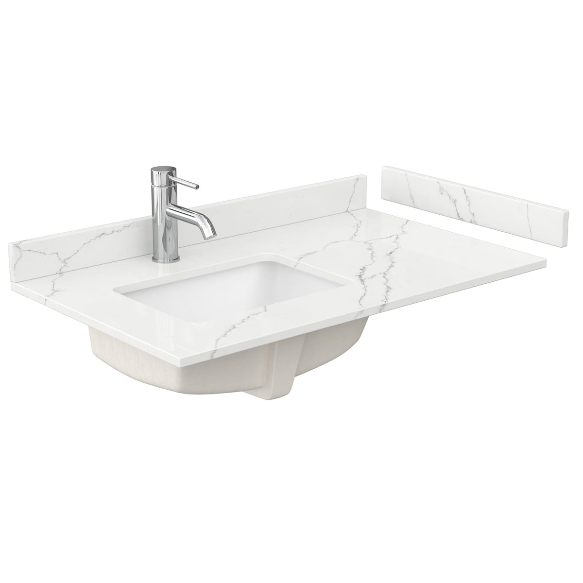 Countertop with Undermount Sink 36 inch Single hole