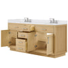 Custom image for Rift Oak with Brushed Nickel Trim / White Quartz / No Mirror