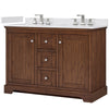 Custom image for Dark Walnut with Polished Chrome Trim / White Cultured Marble / No Mirror