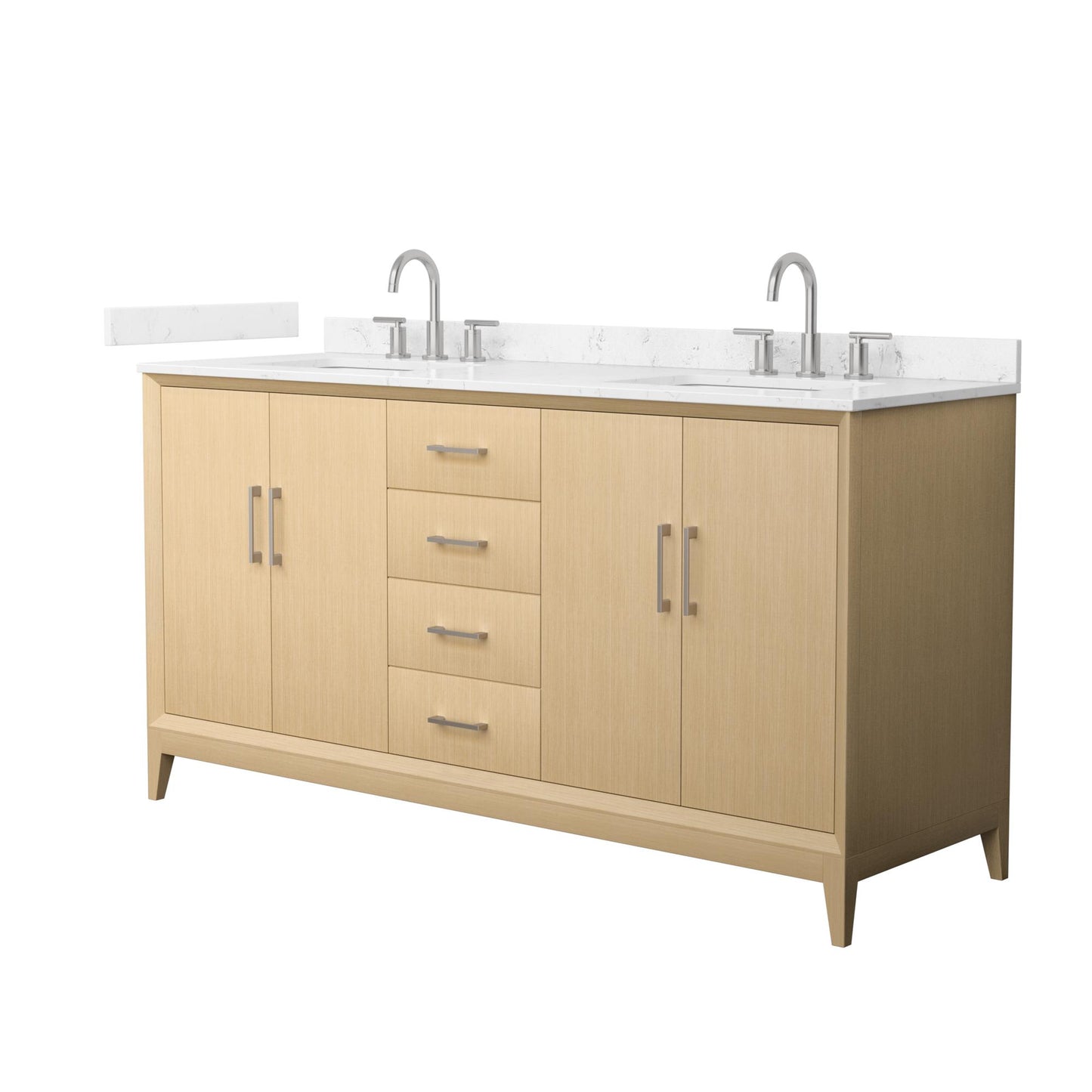 Janna Bathroom Vanity with Countertop 66 inch Double Sink 3-hole Faucet Setup