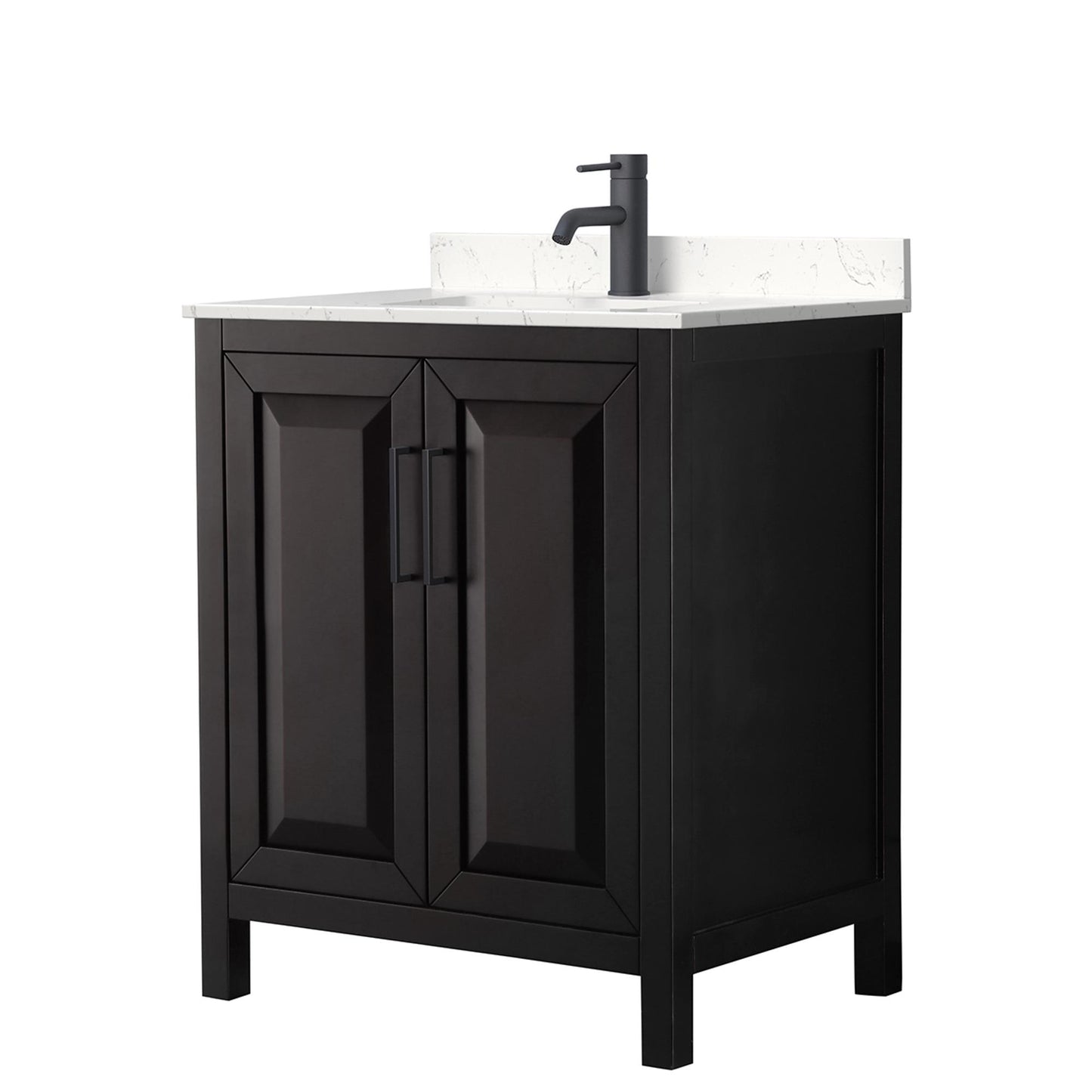 Daria Bathroom Vanity with Countertop 30 inch Single Sink Single hole Faucet Setup