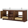 Custom image for Dark Walnut with Polished Chrome Trim / Giotto Quartz / No Mirror