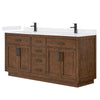 Custom image for Dark Oak with Matte Black Trim / White Cultured Marble / No Mirror