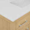 Custom image for Rift Oak with Brushed Nickel Trim / White Quartz / No Mirror