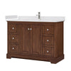 Custom image for Dark Walnut with Polished Chrome Trim / White Cultured Marble / No Mirror