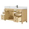 Custom image for Scandinavian Oak with Matte Black Trim / White Quartz / No Mirror