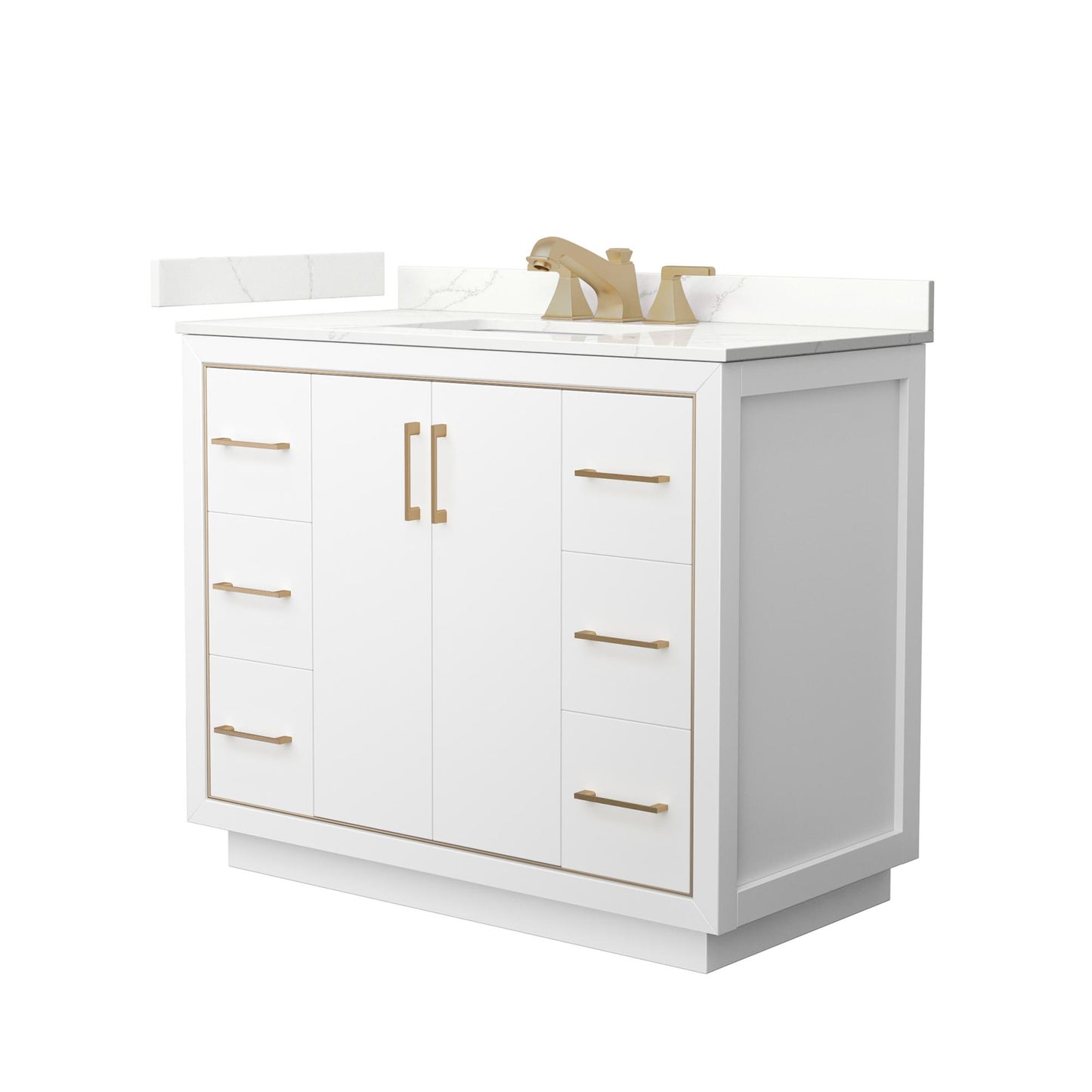 Icon Bathroom Vanity with Countertop 42 inch Single Sink 3-hole Faucet Setup