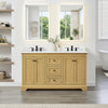 Custom image for Honey Oak with Matte Black Trim / White Quartz / No Mirror