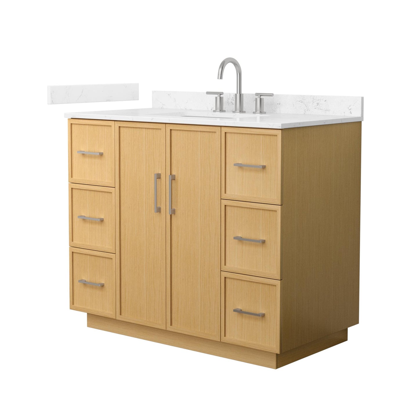 Elan TK Bathroom Vanity with Countertop 42 inch Single Sink 3-hole Faucet Setup