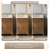 Custom image for Toasted Walnut with Satin Bronze Trim / White Quartz / No Mirror