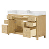 Custom image for Scandinavian Oak with Brushed Nickel Trim / Giotto Quartz / No Mirror