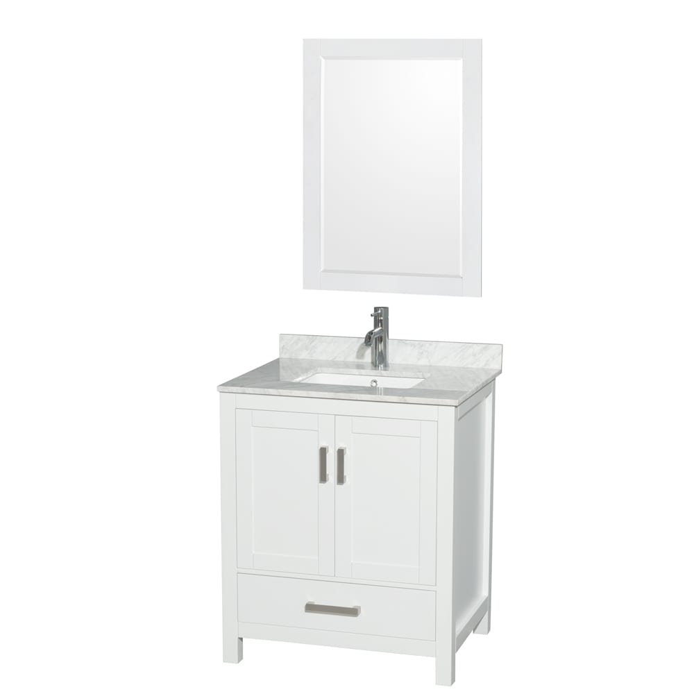 Sheffield Bathroom Vanity with Countertop 30 inch Single Sink Single hole Faucet Setup
