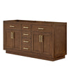 Custom image for Dark Oak with Brushed Gold Trim / No Mirror