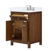Custom image for Dark Walnut with Brushed Nickel Trim / White Cultured Marble / No Mirror