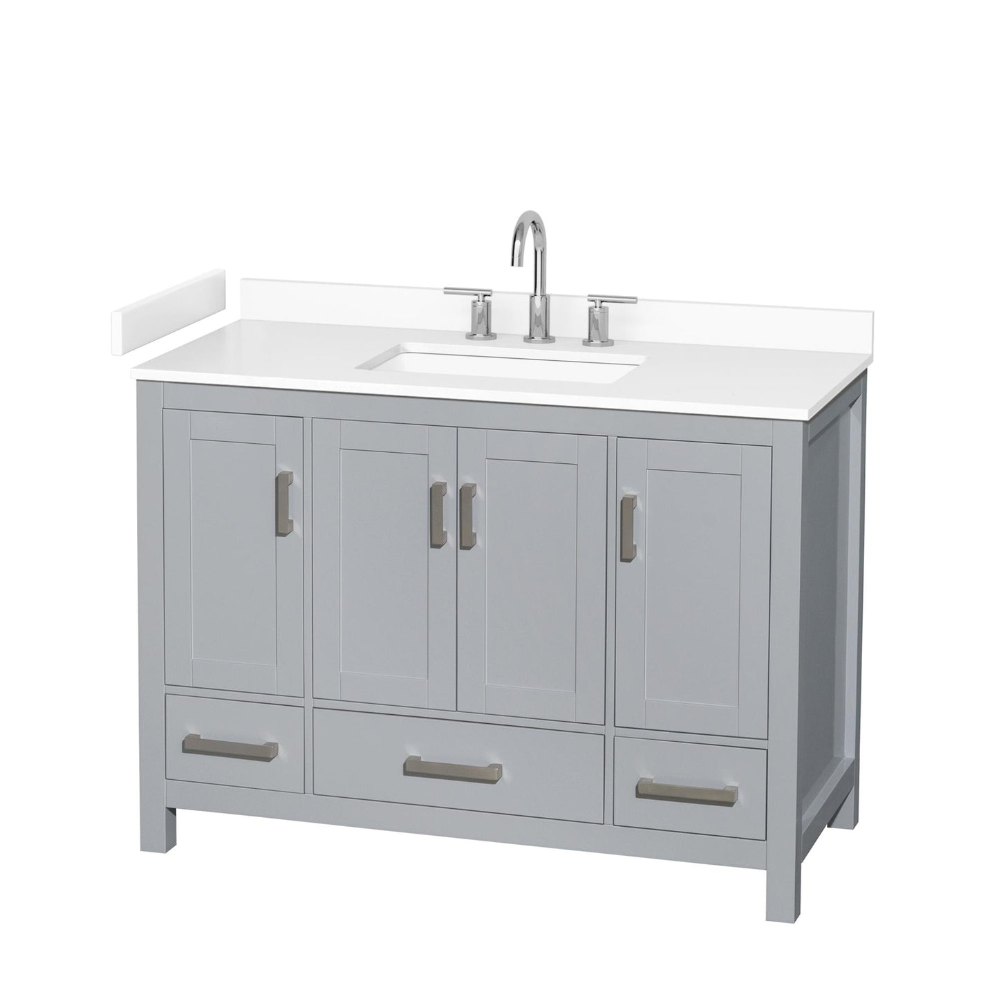 Sheffield Bathroom Vanity with Countertop 48 inch Single Sink 3-hole Faucet Setup