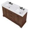 Custom image for Dark Walnut with Matte Black Trim / White Cultured Marble / No Mirror