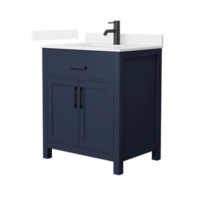 Beckett Bathroom Vanity with Countertop 30 inch Single Sink Single hole Faucet Setup