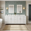 Custom image for White with Brushed Nickel Trim / White Cultured Marble / No Mirror