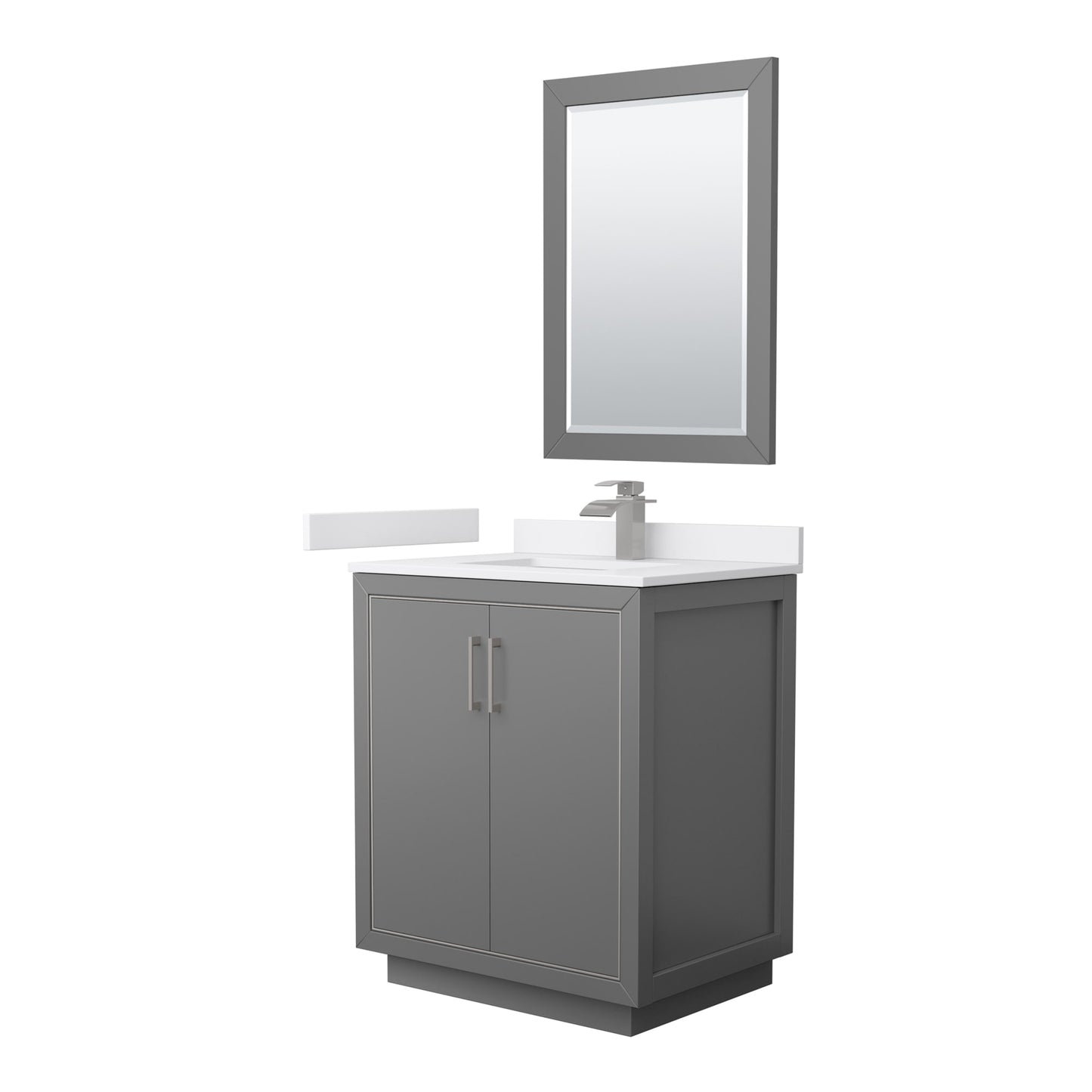 Icon Bathroom Vanity with Countertop 30 inch Single Sink Single hole Faucet Setup